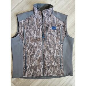 Final Approach Mens 2XL MossyOak Bottomland Camo Waffle Fleece Hunting Vest Grey